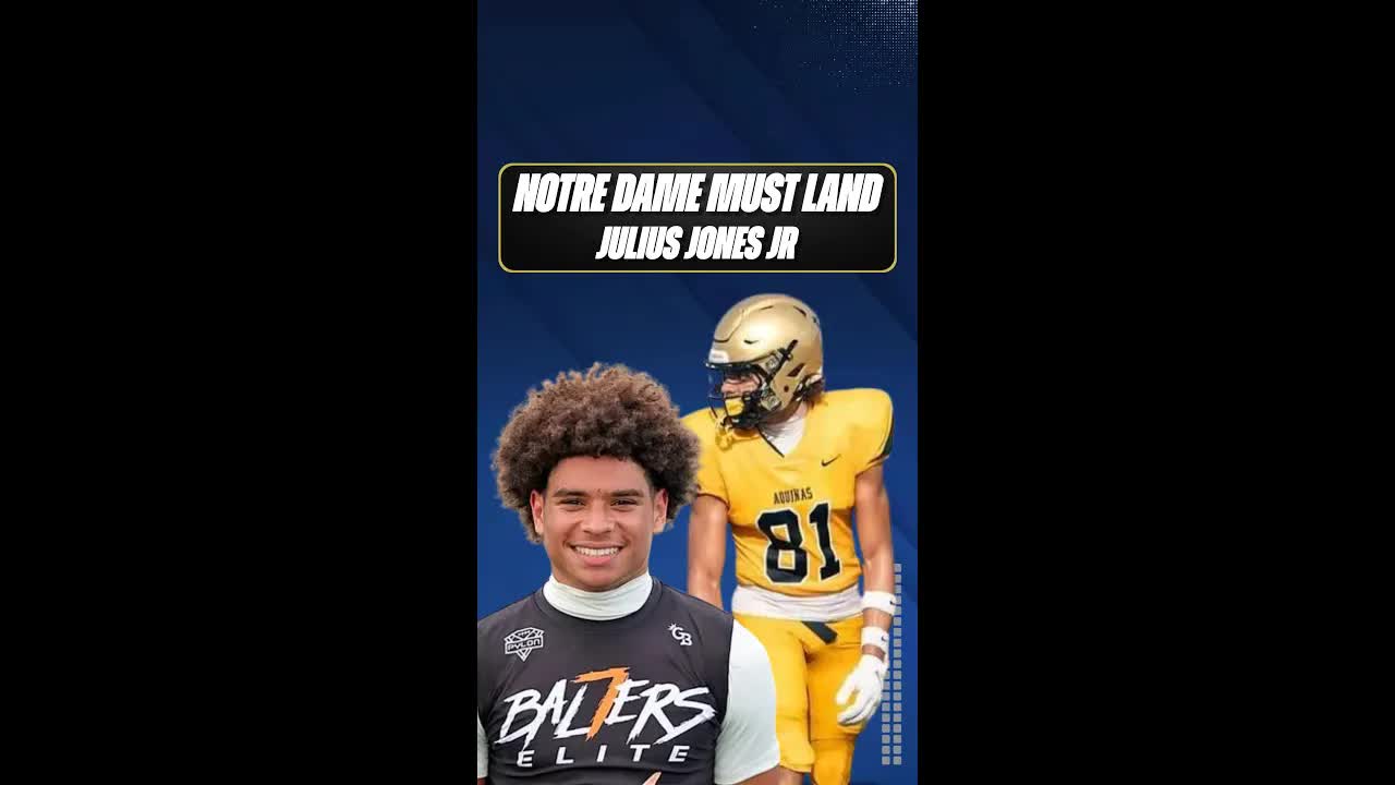 The #fightingirish MUST LAND 2027 WR recruit Julius Jones Jr.!