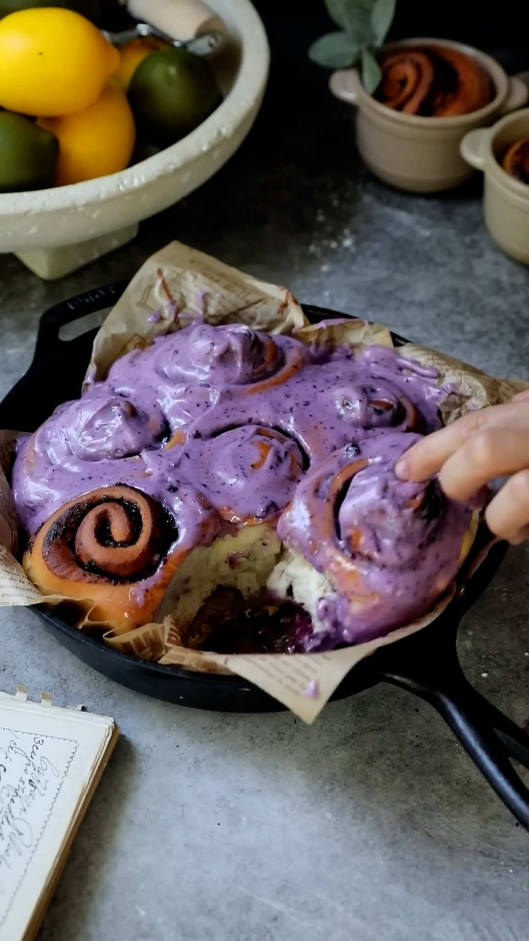 Morning pastry featuring sweet berry filling