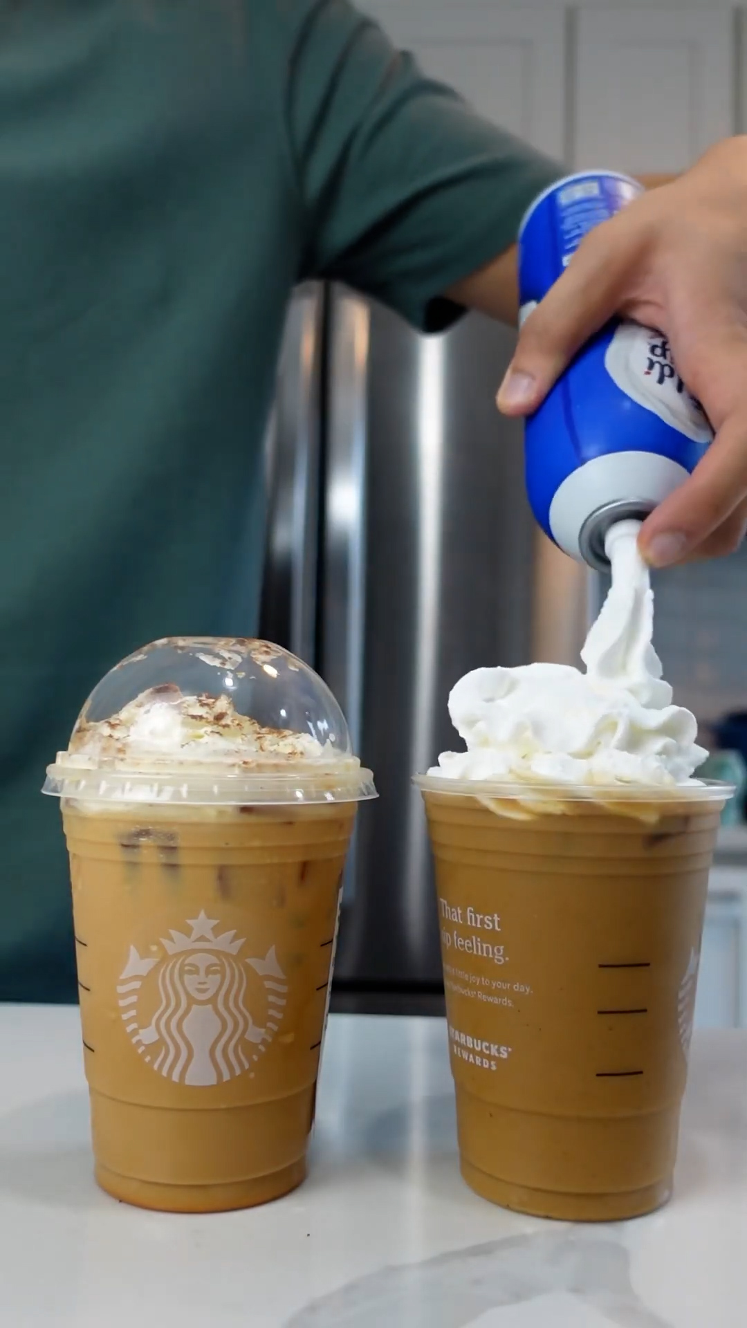 Making a pumpkin spice latte at home for less than two dollars total