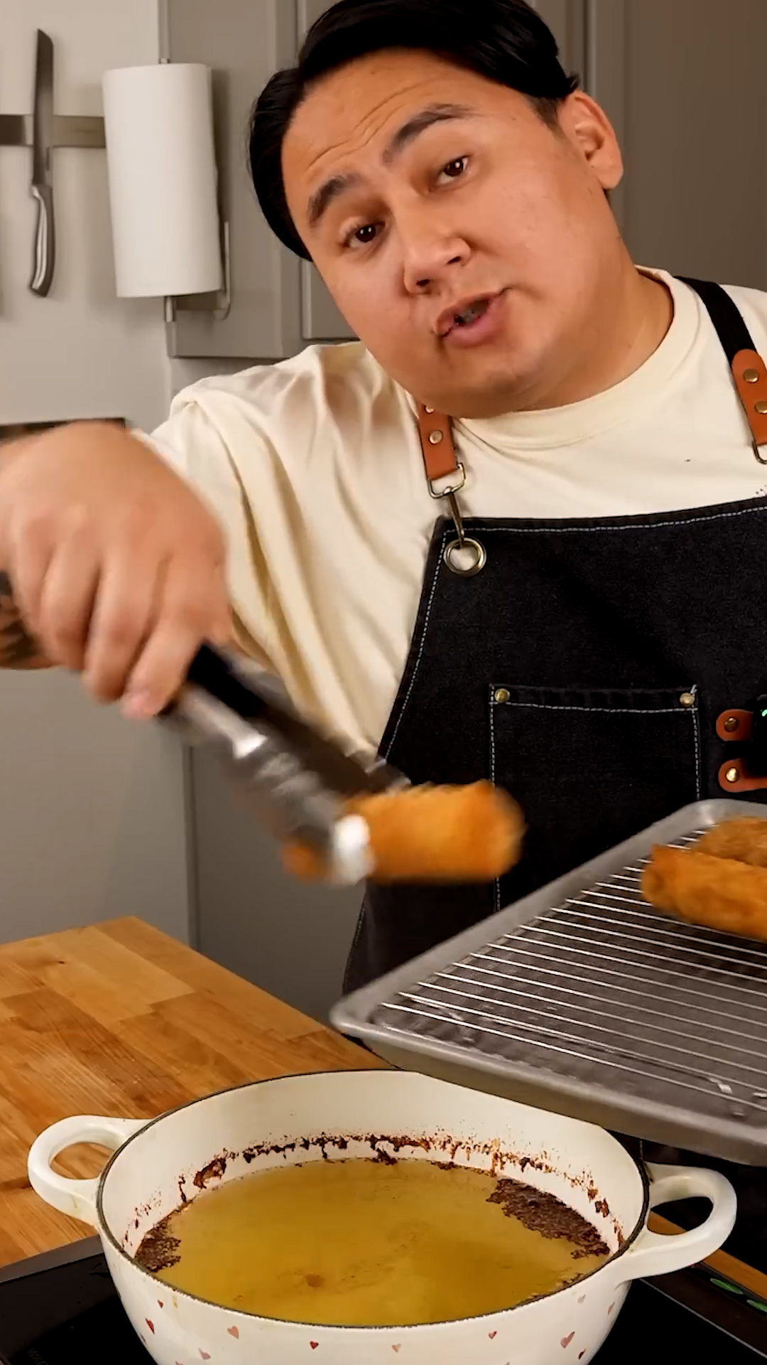 Egg rolls with perfectly crispy exterior and juicy filling