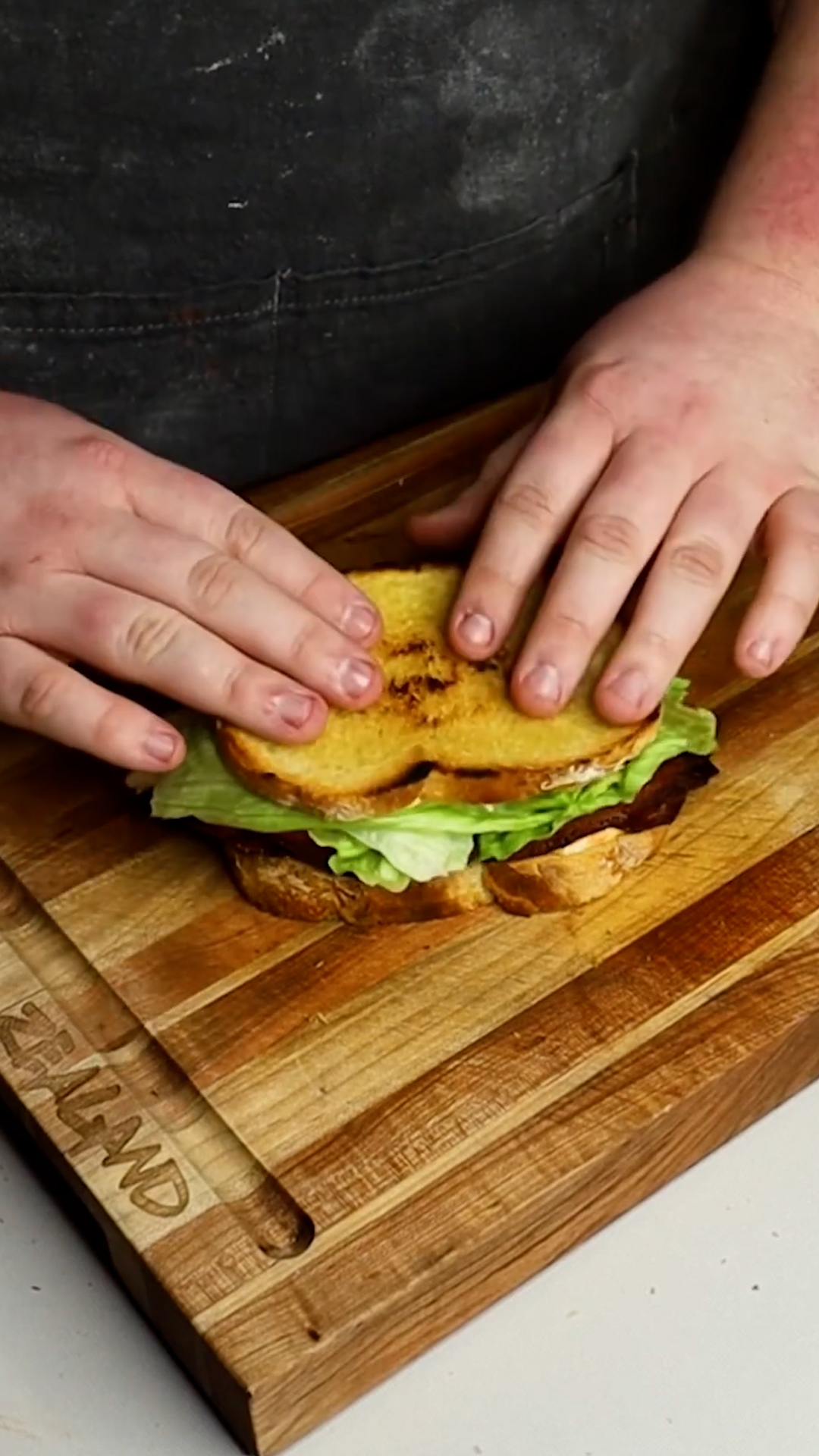 Classic BLT with thick-cut bacon, crisp lettuce, and ripe tomatoes