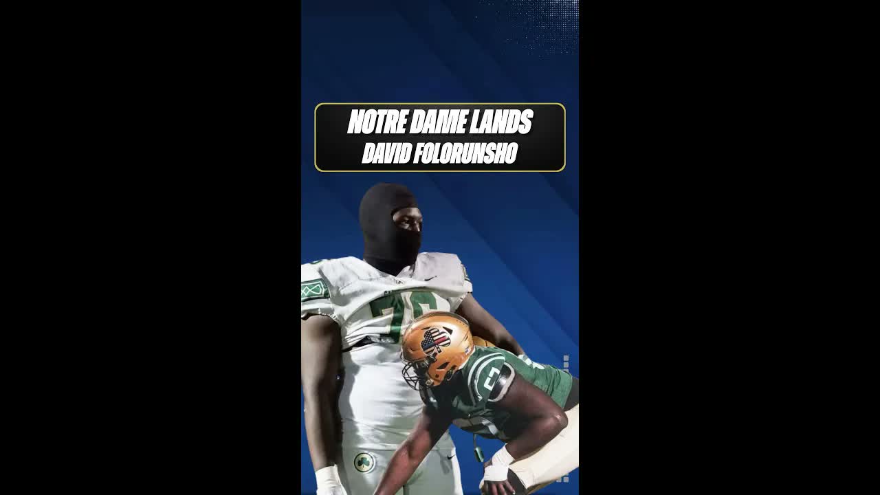 Notre Dame just got a MASSIVE commitment from Top 10 recruit David Folorunsho in the 2027 class