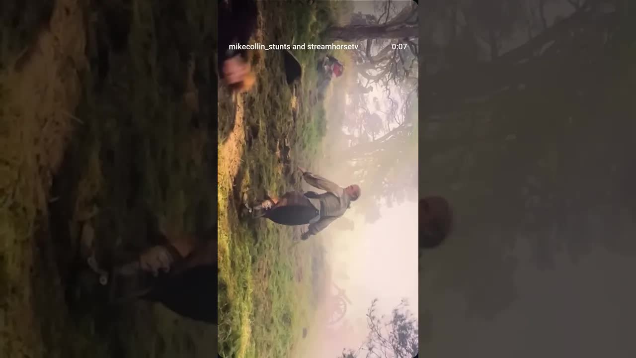 Saddle Fall on Outlander. Doubling Charles Aitken.