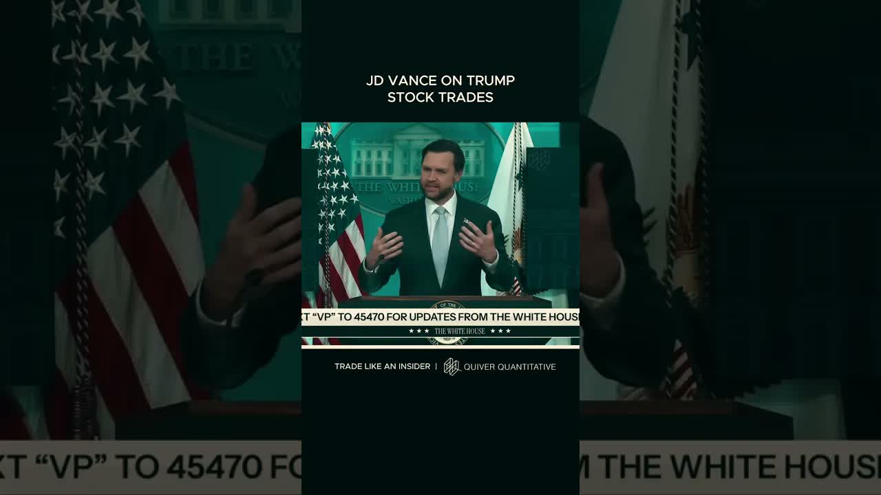 Reporter asks JD Vance about Trump's stock trades