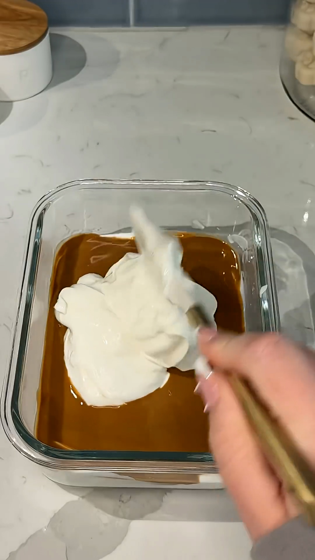 Cookie butter and cultured dairy create no-bake cheesecake