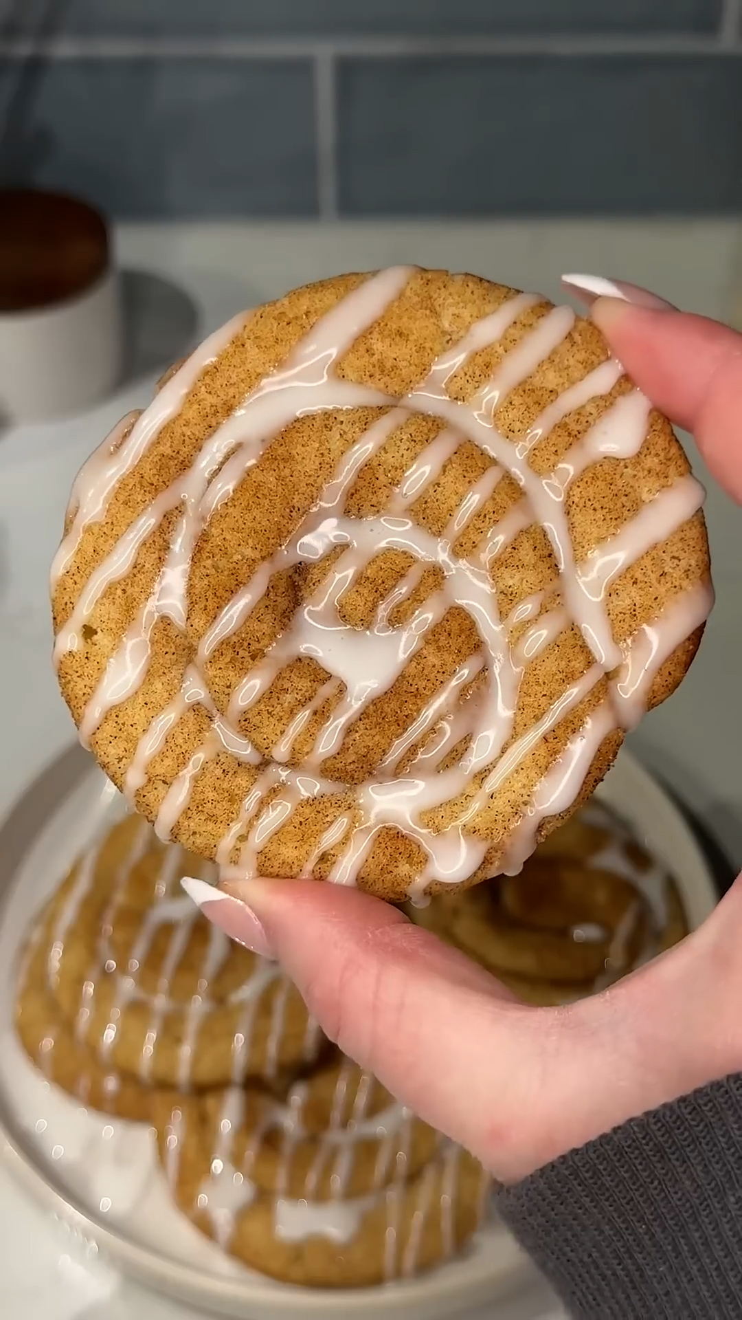 viral cinnamon roll sugar cookies recipe #shorts #cookies #recipe #baking #dessert #easyrecipe
