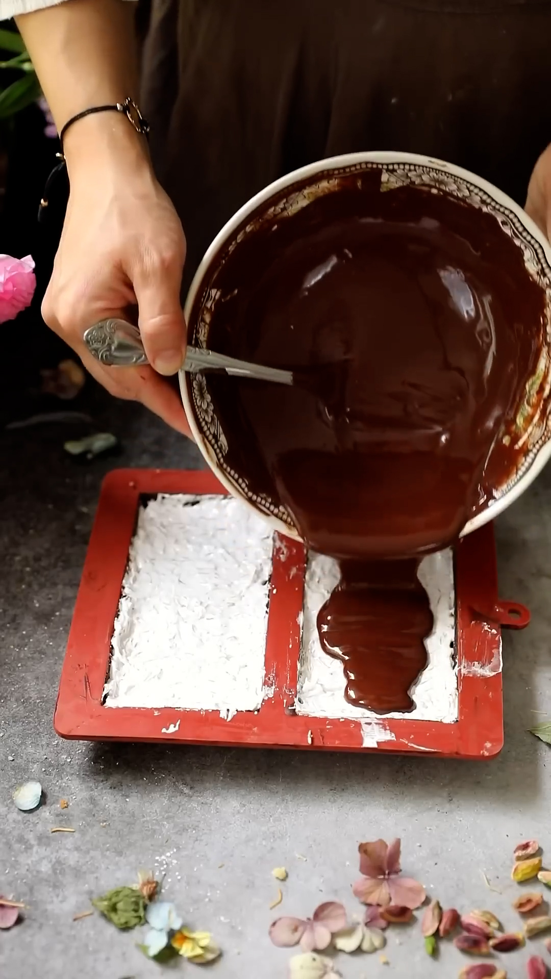 Updated version of trending stuffed chocolate bar