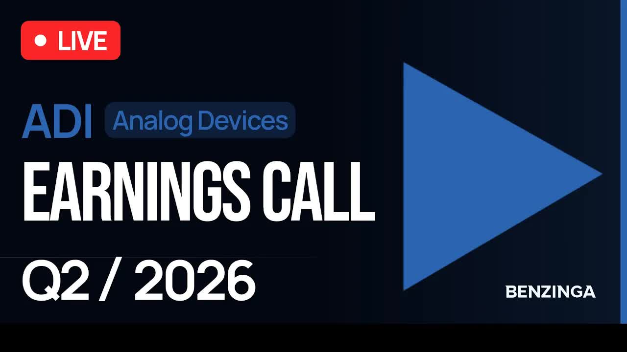 Analog Devices Q2 FY26 Earnings Call | $ADI | 🔴 WATCH LIVE
