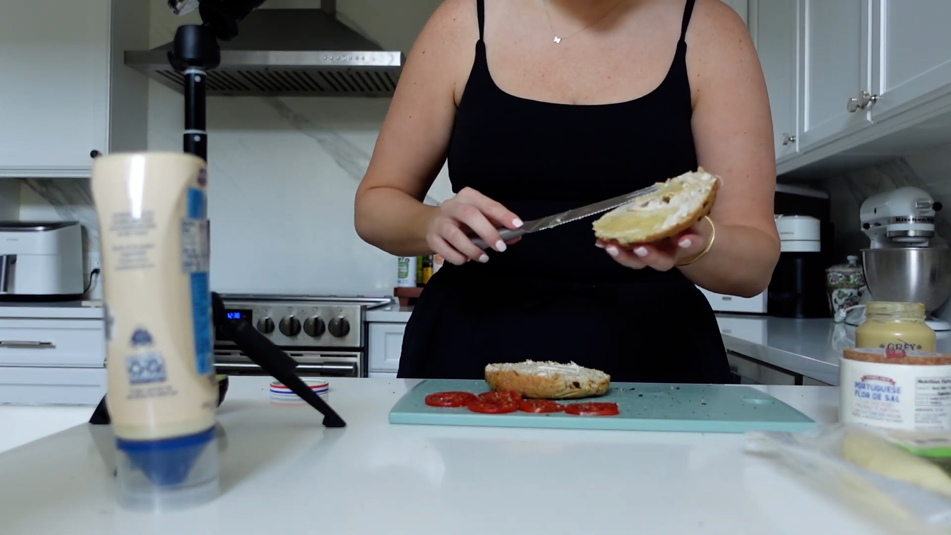 Morning routine focused on healthy eating choices throughout the day