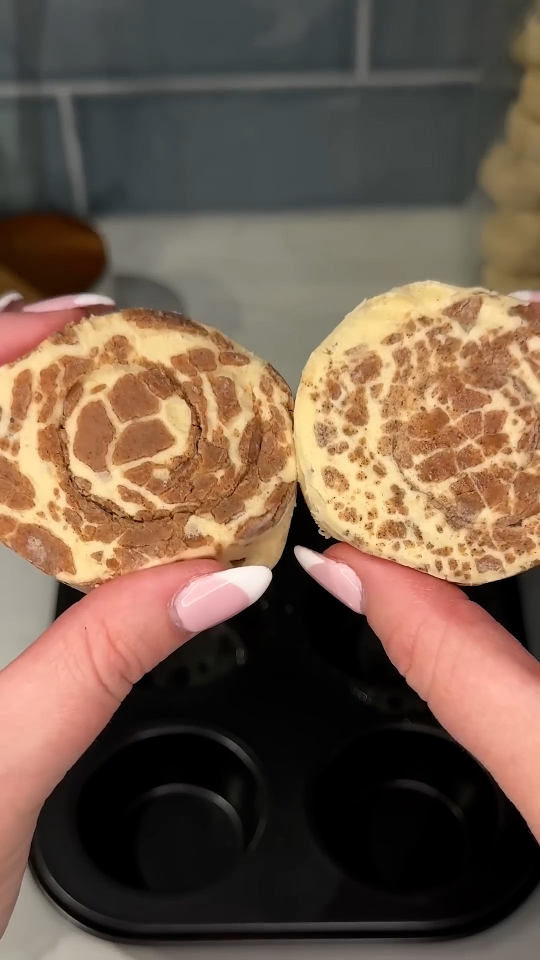 Canned cinnamon dough wrapped around spiced apple filling