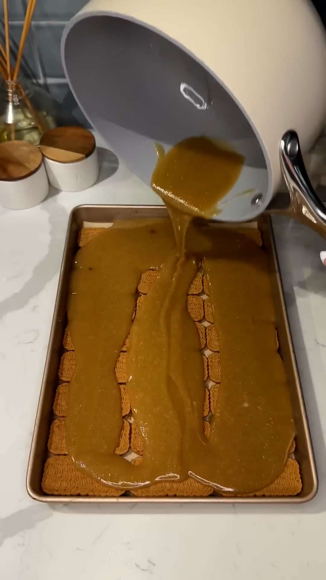 Cookie butter and chocolate layered then frozen into breakable sheet