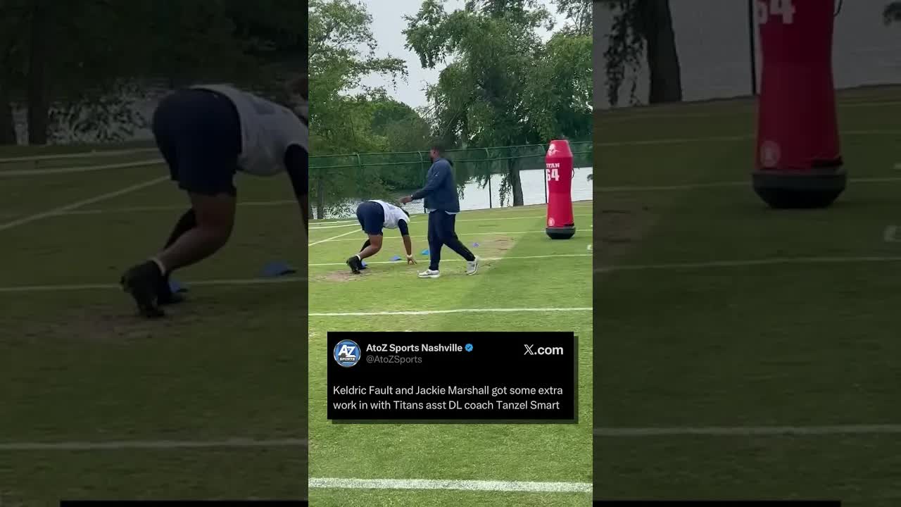 The #Titans Rookie DLinemen work on perfecting their craft. #keldricfaulk #defensiveline #nfl