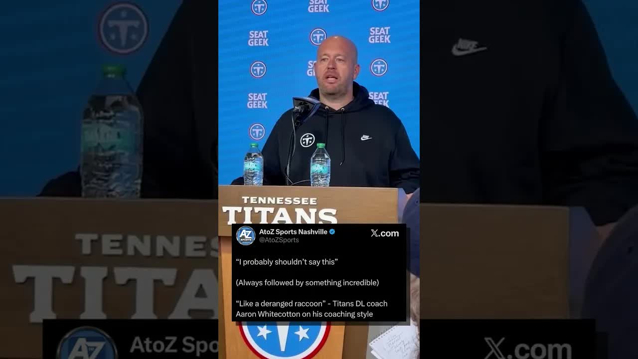 #Titans DL Coach Aaron Whitecotton is the best. #defensiveline #football #titanup #nflfootball #nfl