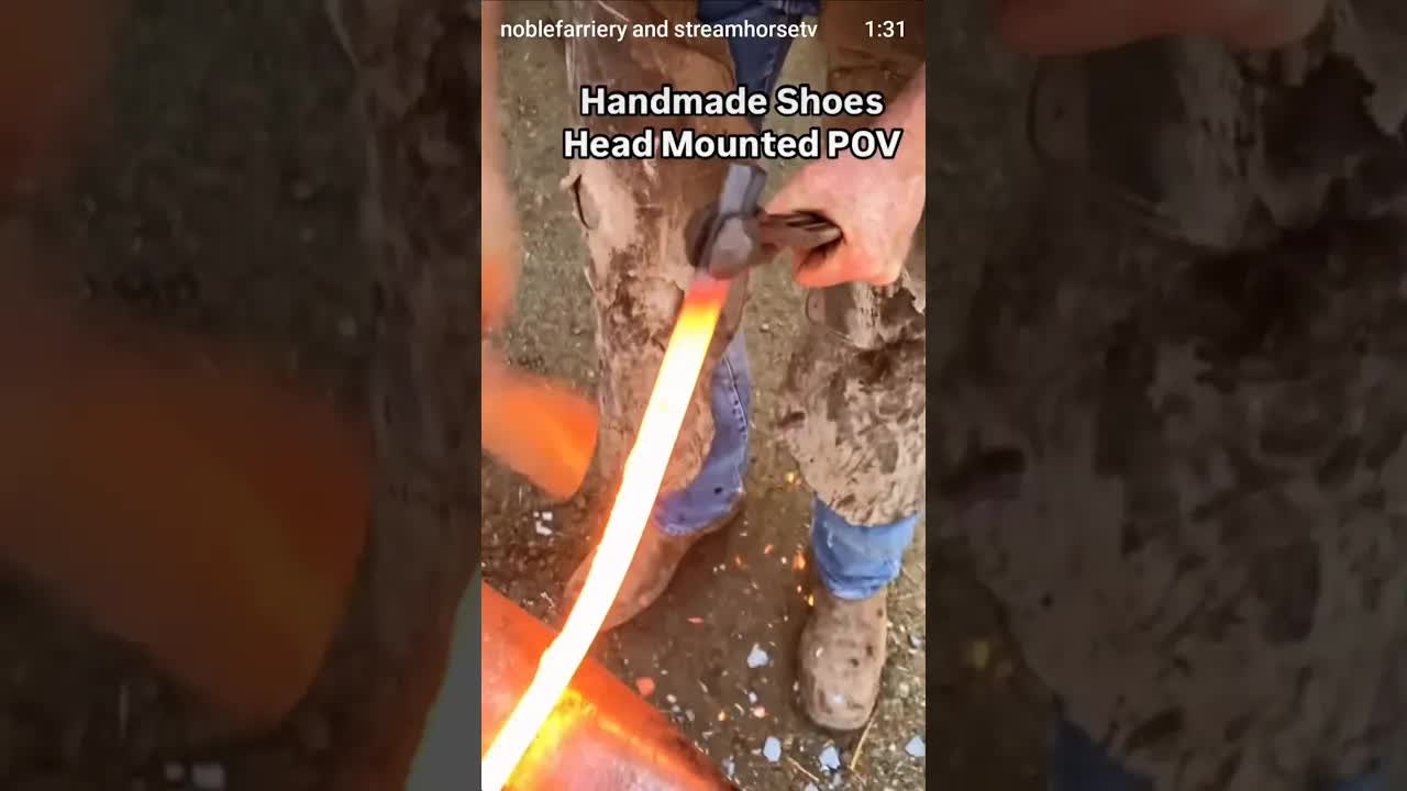 Using our favorite forging brand to create our handmade shoes 🔥