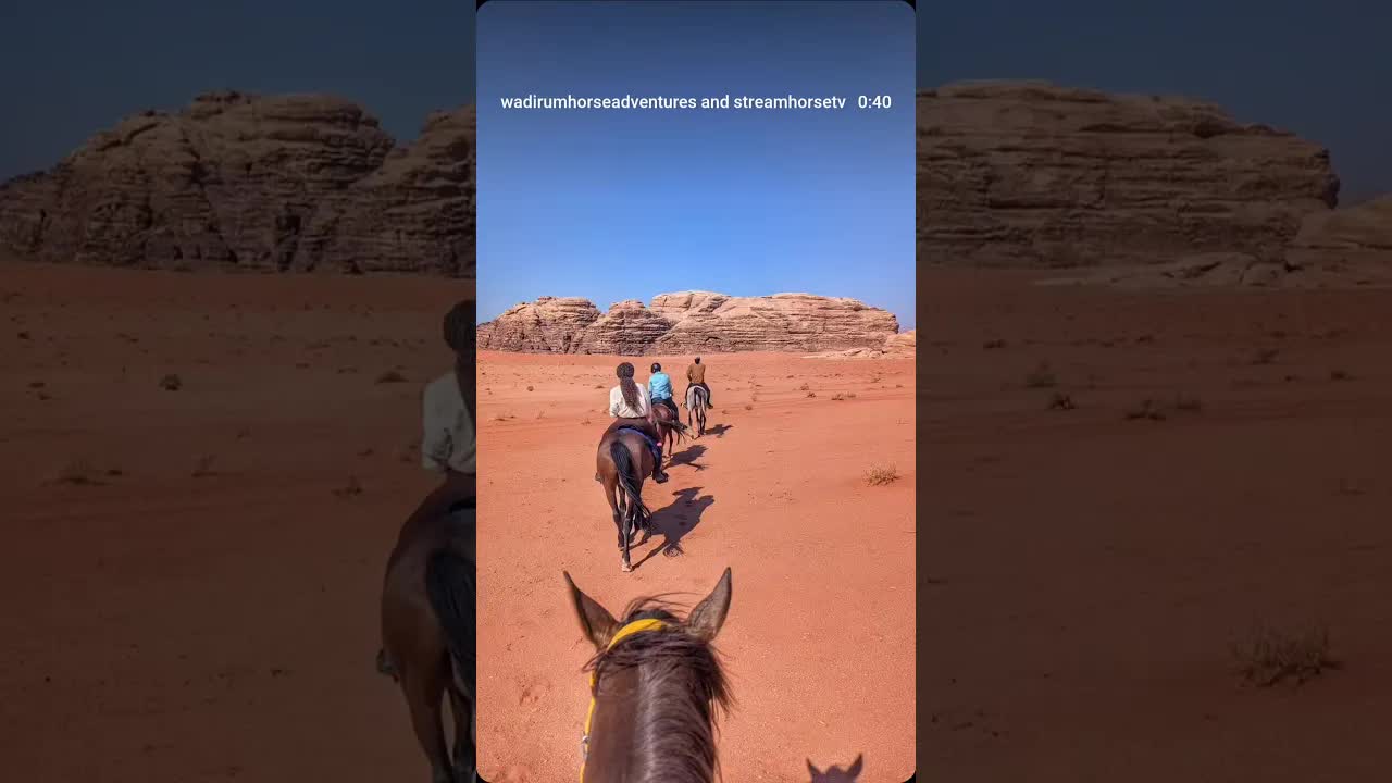 A little Wadi Rum desert ride with Lena and her friend. 🐎