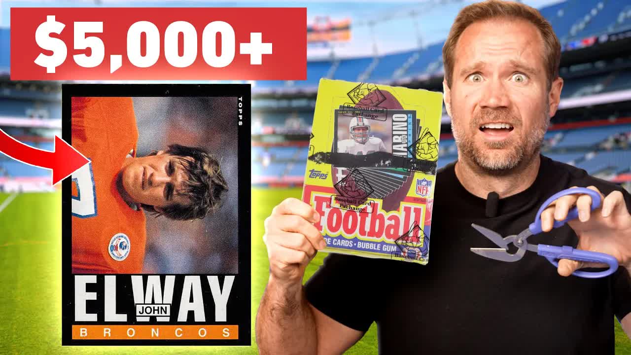 Opening a SUPER RARE Box of 1985 Topps Football Cards! Hunting for a $5,000! Elway Card! 🔥