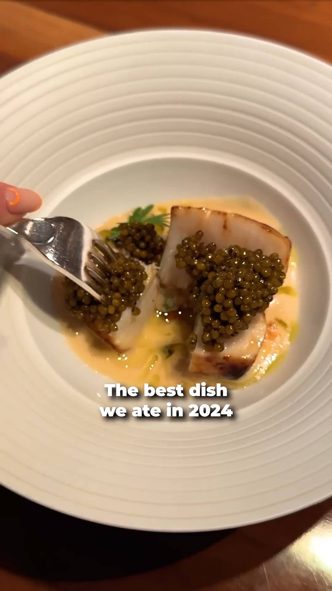 Nummer 1 på topp 25-listen over våre beste retter var fra Chef's Table på Brooklyn Fare i NYC
