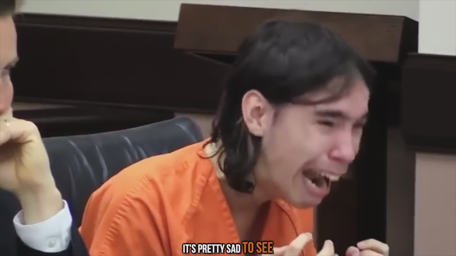 Guilty convicts reacting to life sentences in prison