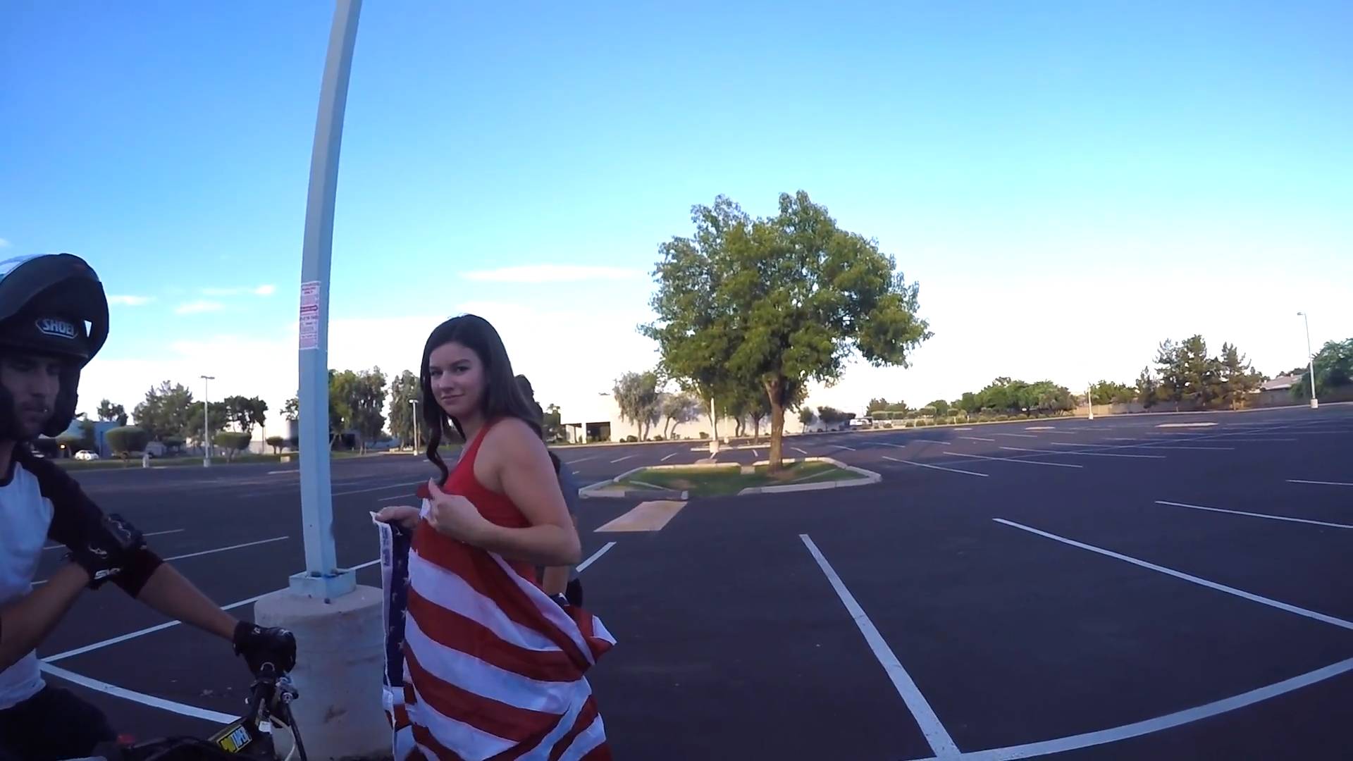 Fourth of July photoshoot features motorcycle models