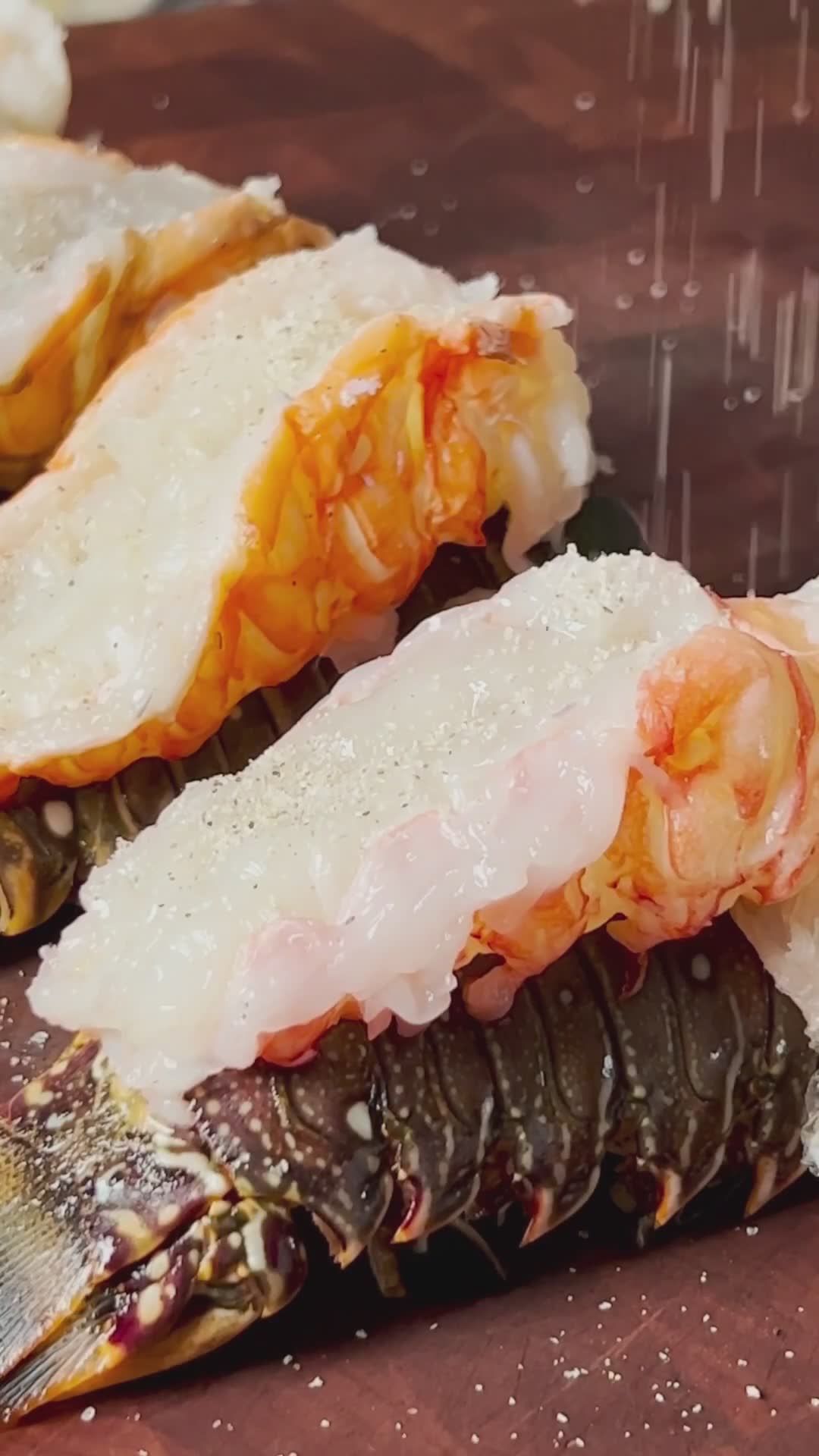 Lobster and salmon on the grill