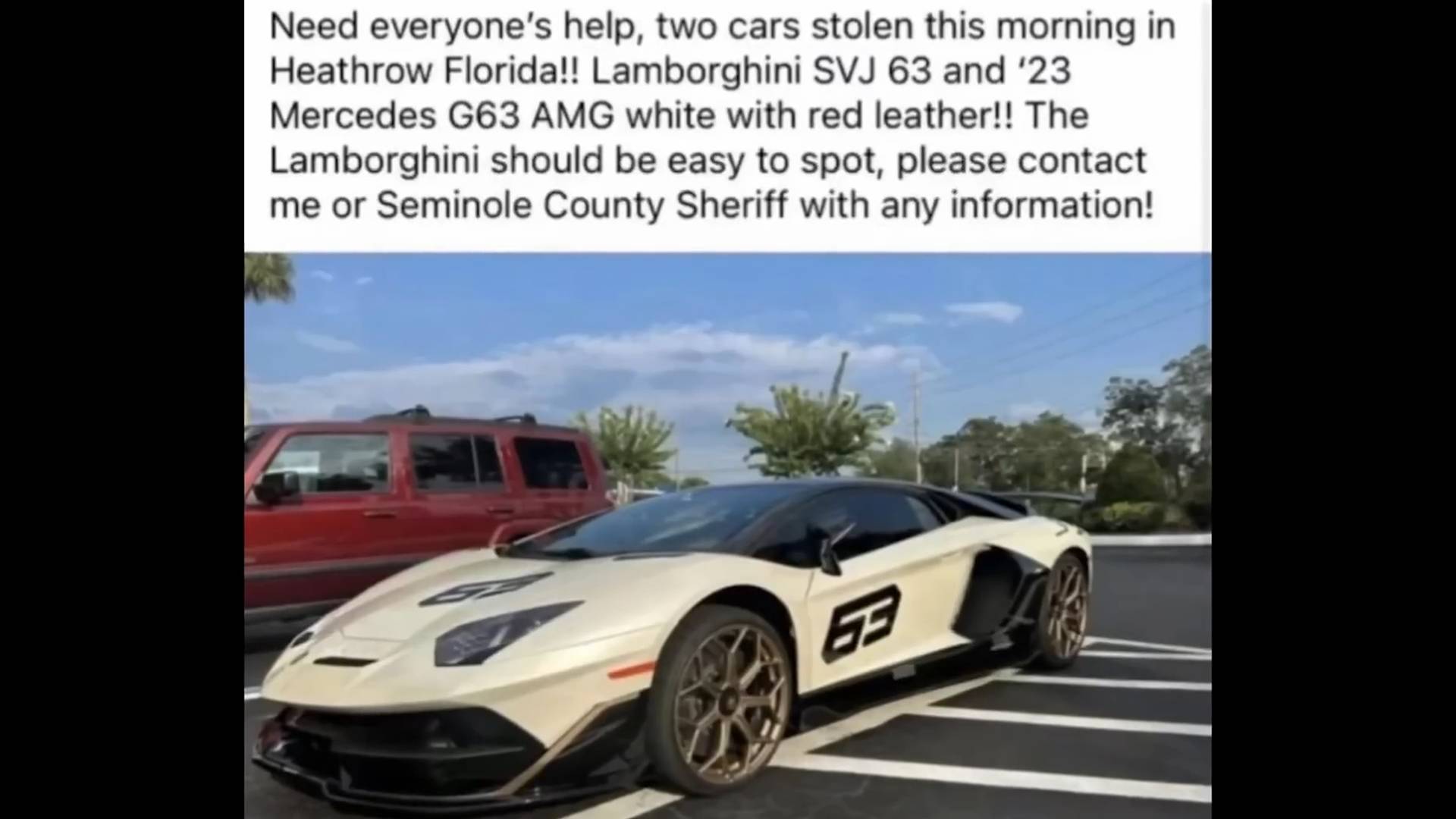 We found the famous crashed and stolen Lamborghini Aventador