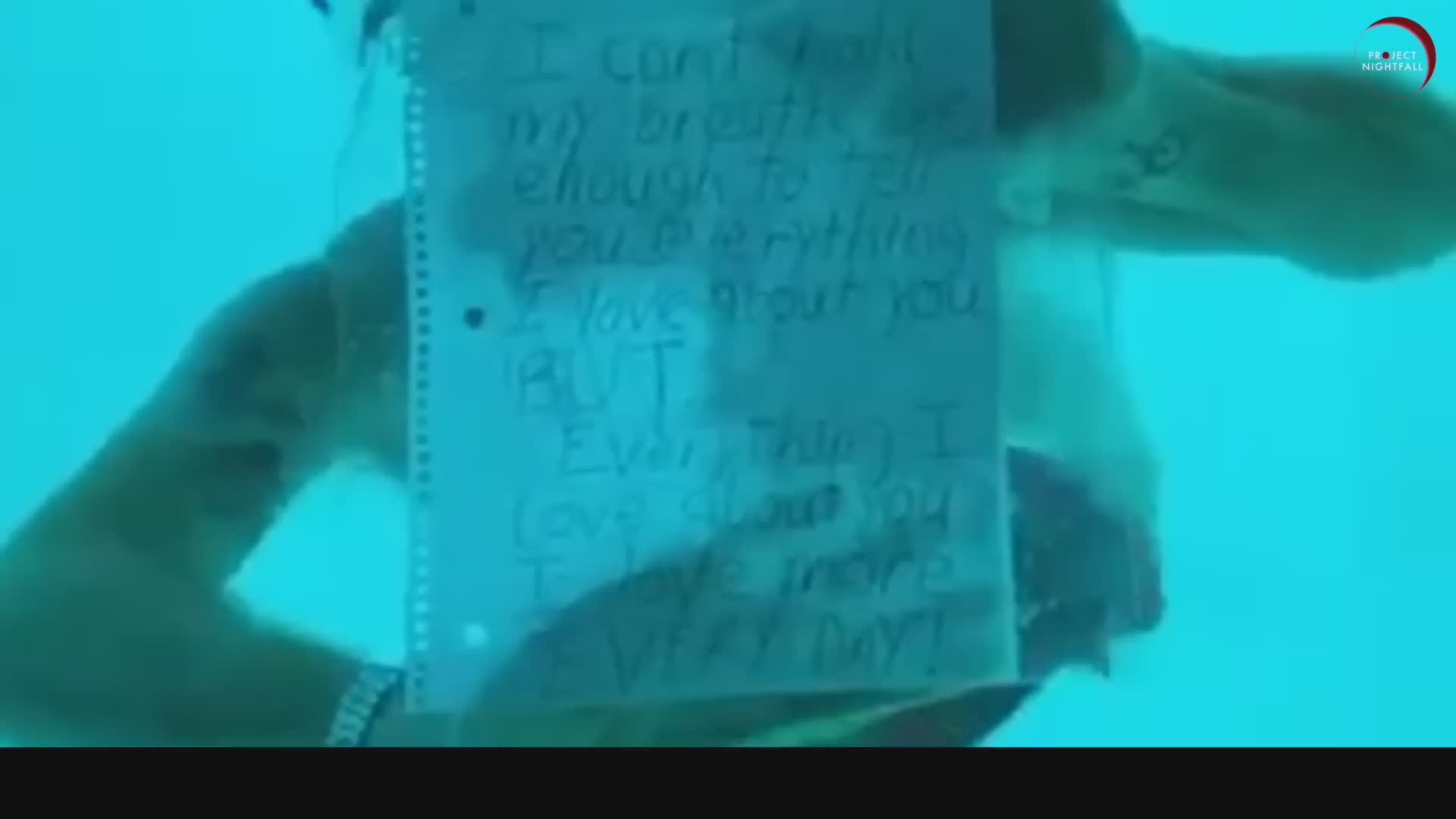 He died underwater after proposing