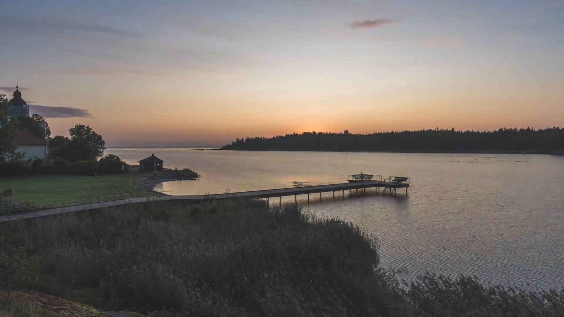 Spis i slottshagene til Läckö Slott i Sverige