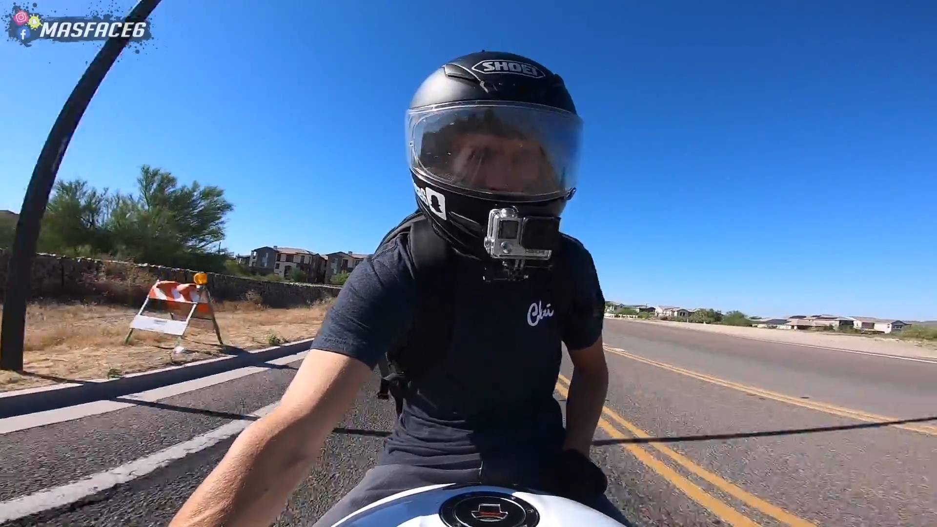 Grocery shopping at Frys on my motorcycle
