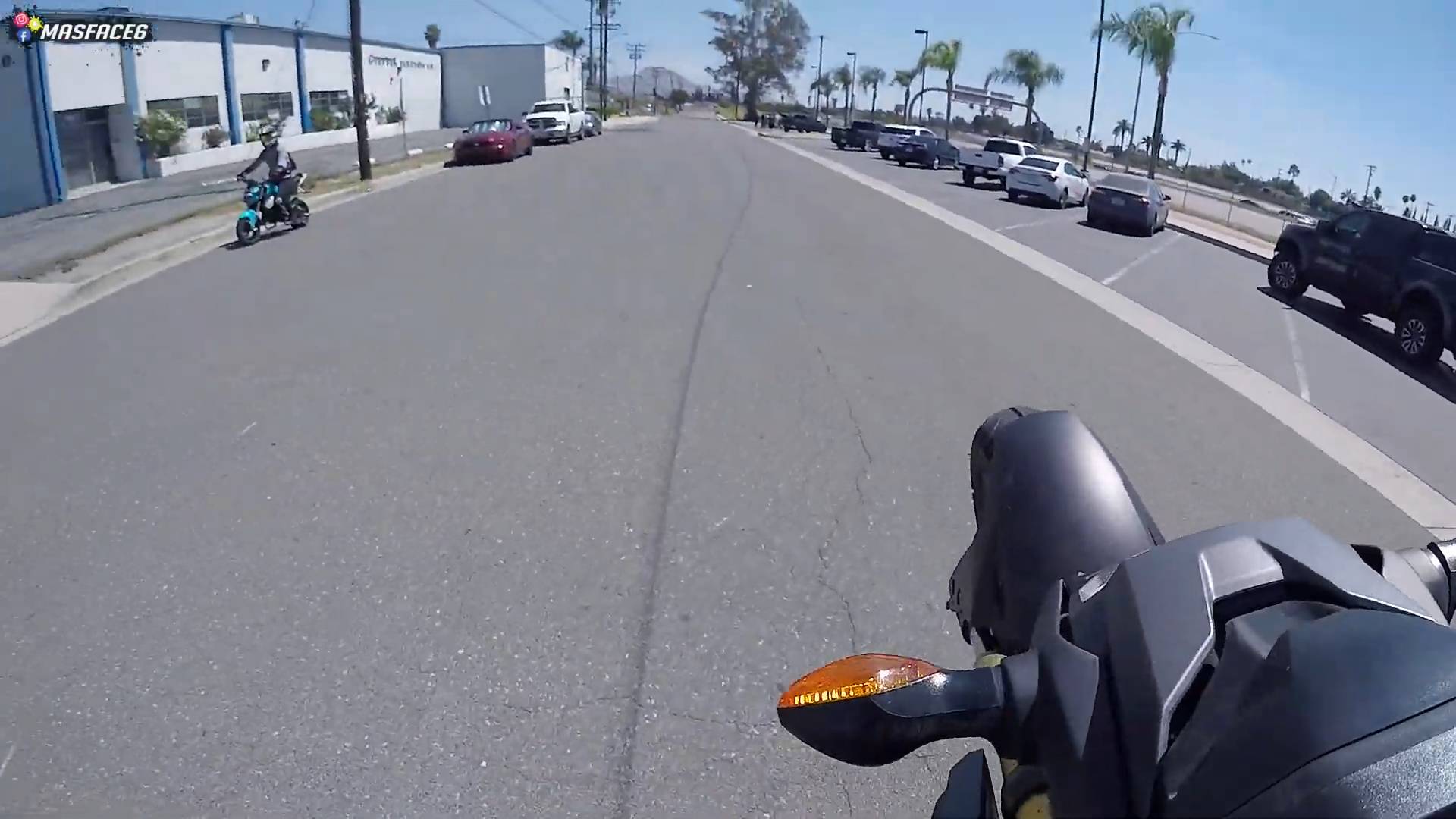 He flew his drone around my wheelies
