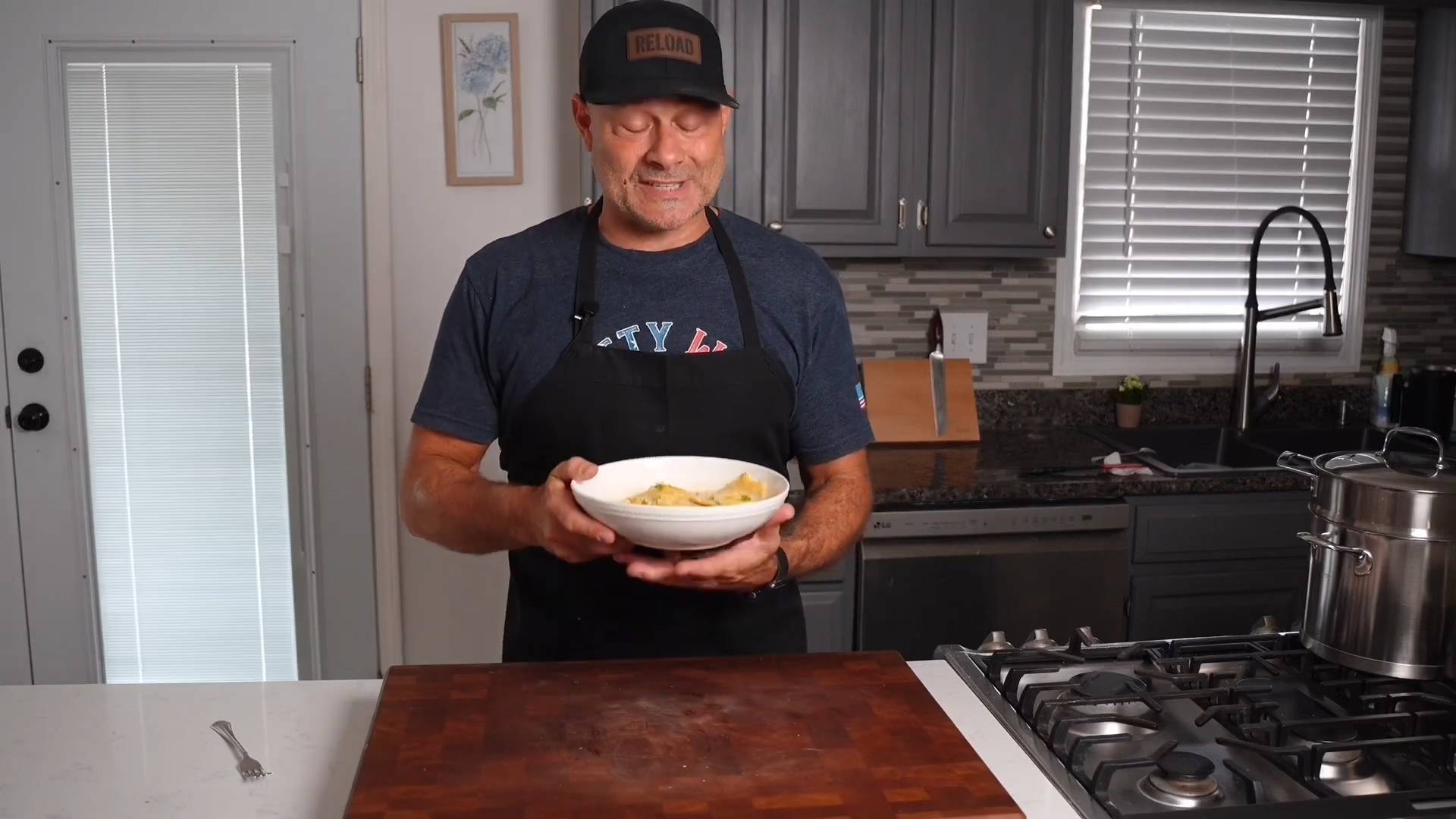 Pumpkin ravioli made with homemade pasta